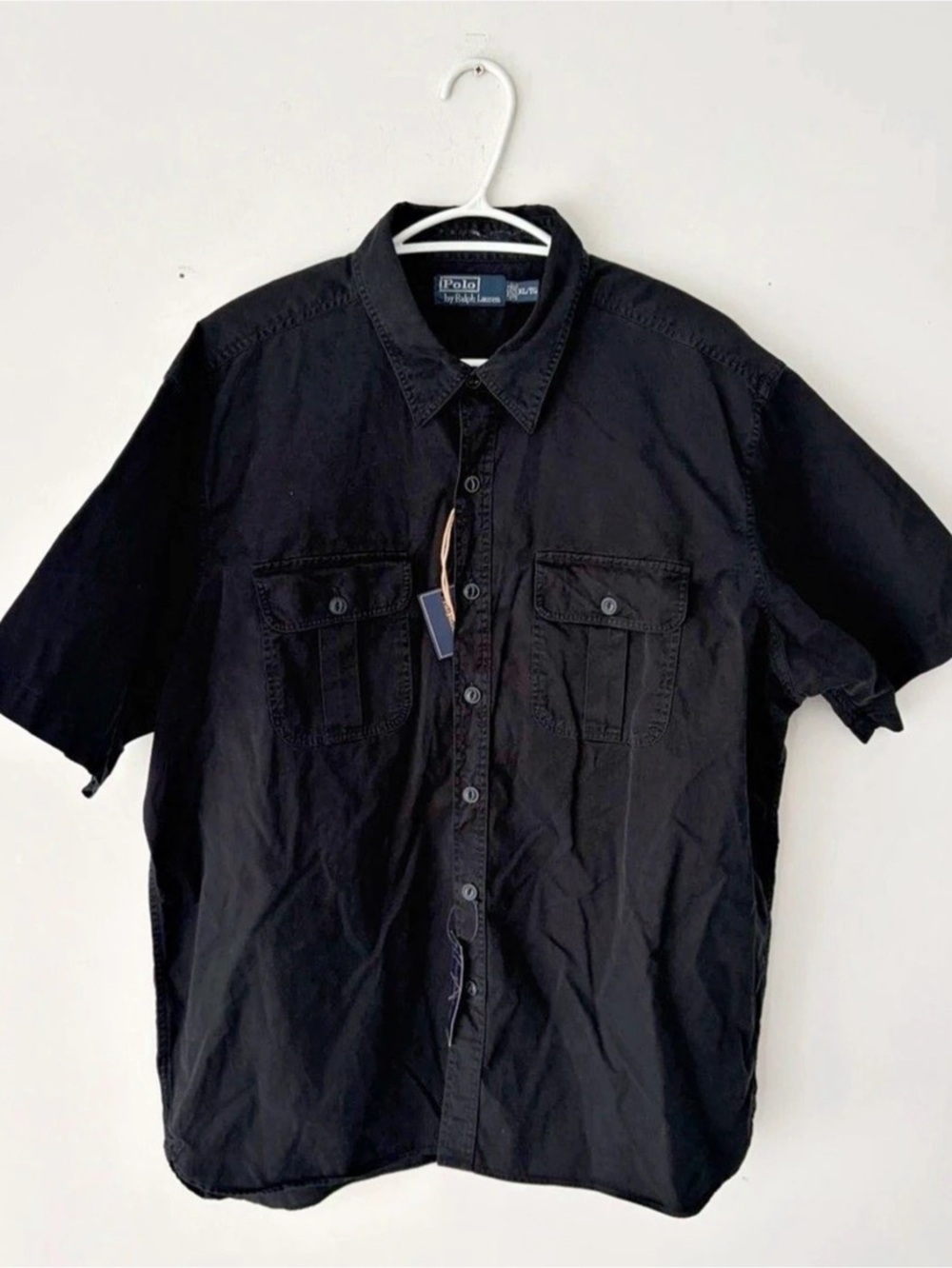 Vintage Polo Ralph Lauren Scull Captain's Short Sleeve Button Shirt Size XL NEW